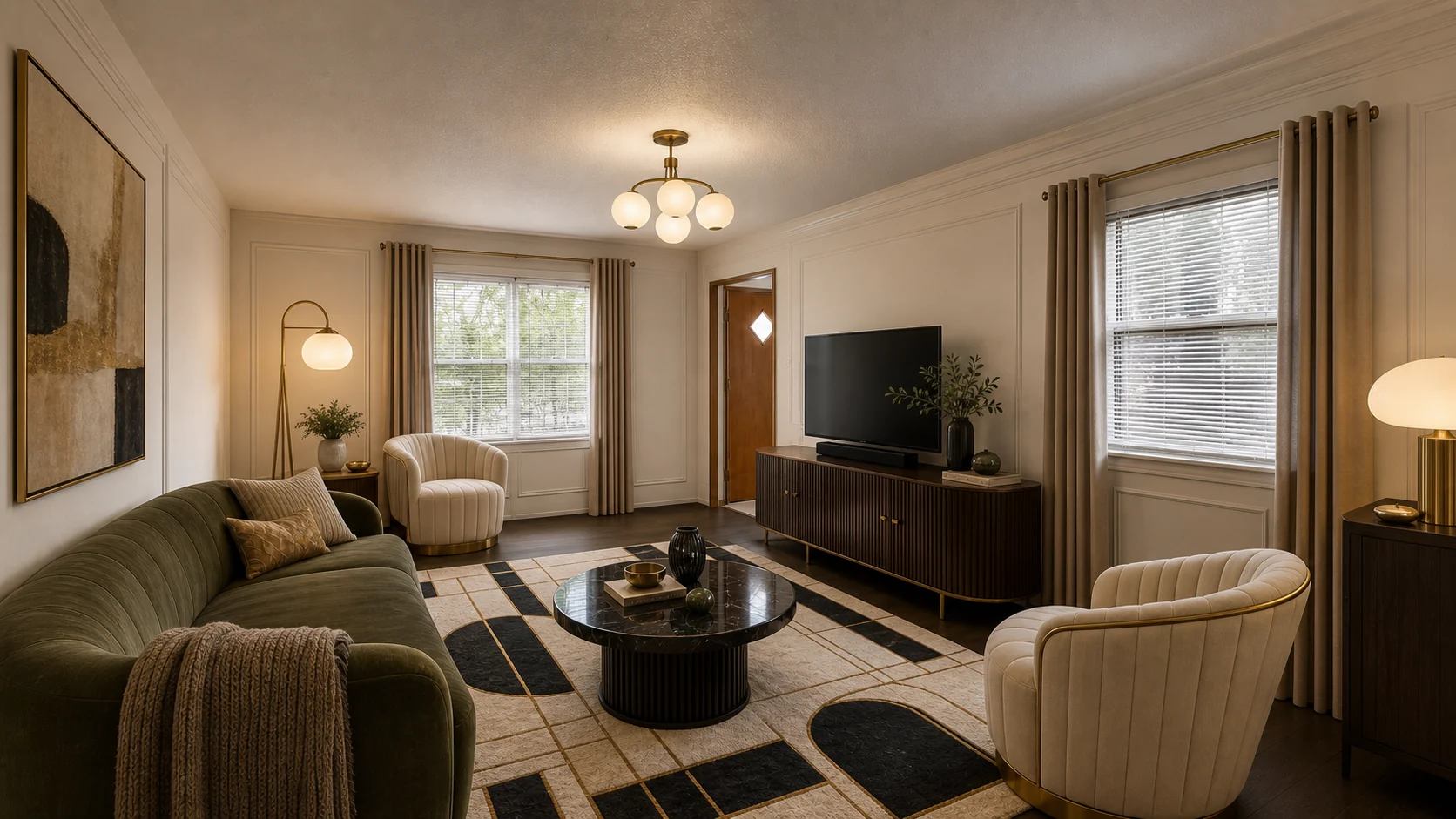 Art deco direction for the same living room