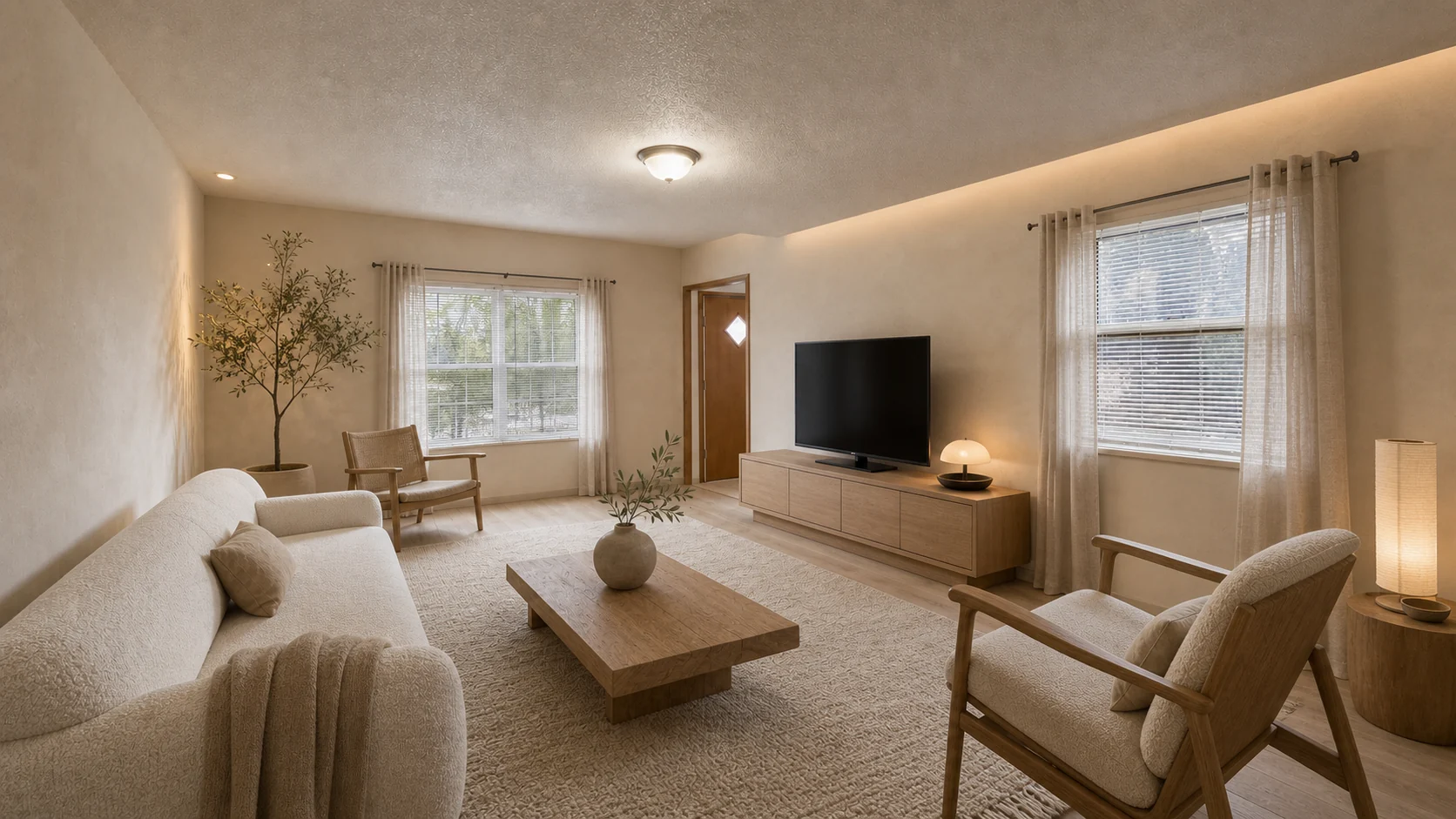 Japandi design direction for the same living room