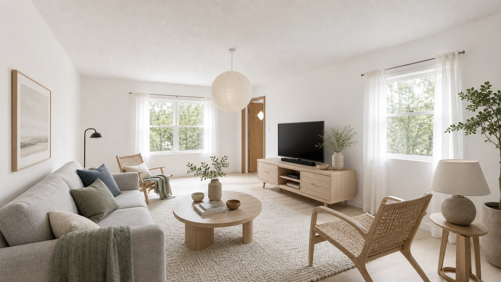 Scandinavian direction for the same living room