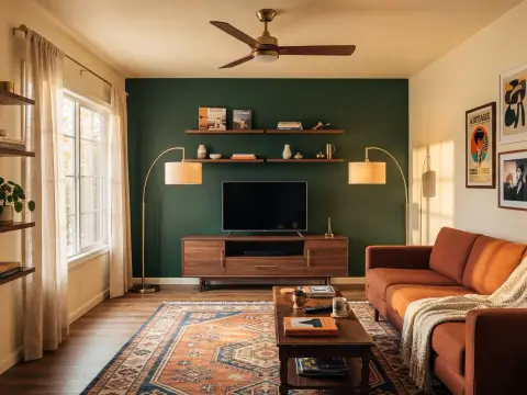 Empty room staging after